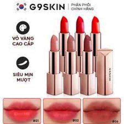 Son Thỏi Lì Chất Siêu Mịn, Vỏ Vàng Cao Cấp G9Skin First V-Fit Lipstick